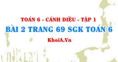 Bài 2 trang 69 SGK Toán 6 tập 1 Cánh Diều